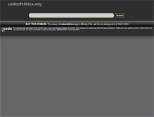 Tablet Screenshot of codeofethics.org
